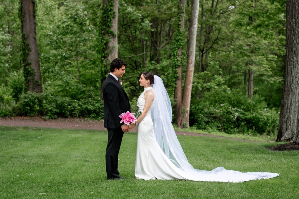 wedding venue in PA with whimsical tree backdrop